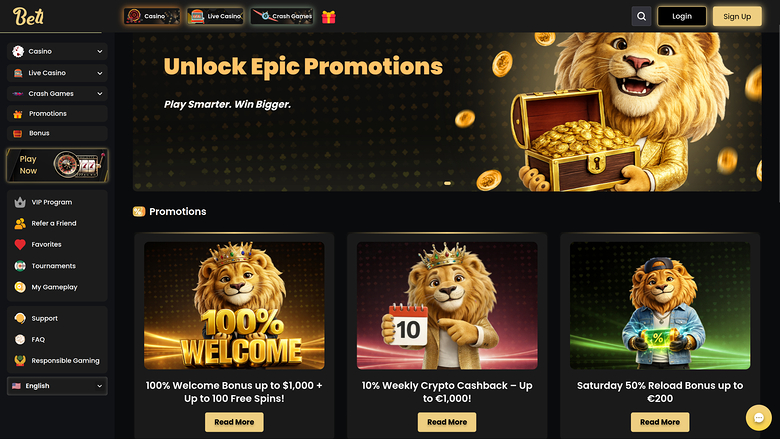 Betterwin Casino Desktop Promotions