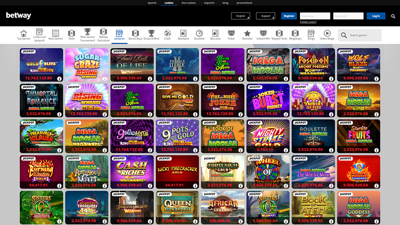 Betway Casino Desktop Jackpot