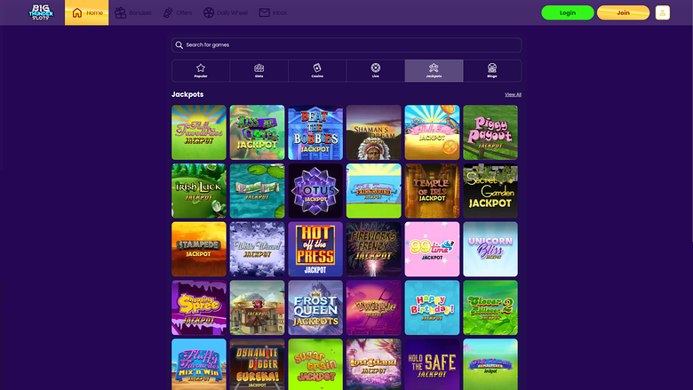 Big Thunder Slots Casino Desktop Jackpot