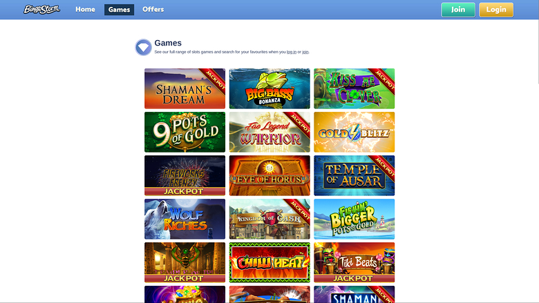 Bingo Storm Casino Desktop Games