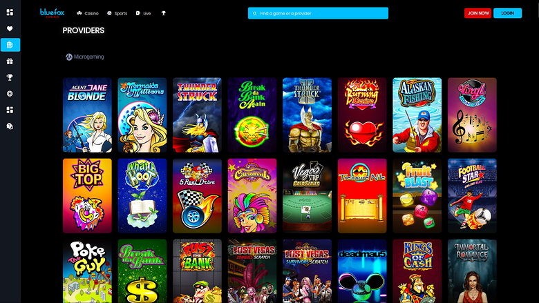Blue Fox Casino Desktop Game Developers