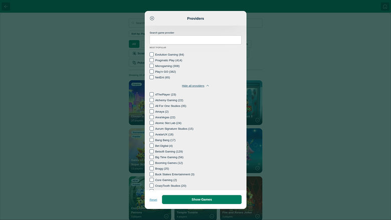 Boabet Casino Game Developers