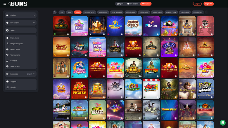 Bons Casino Desktop Games