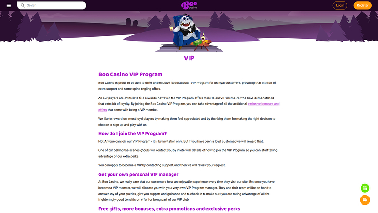 Boo Casino Desktop VIP Program