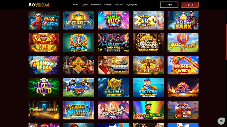 BoVegas Casino Desktop Games