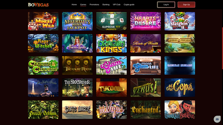 BoVegas Casino Desktop Jackpot