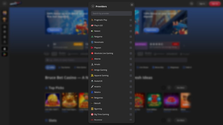 BruceBet Casino Desktop Game Developers