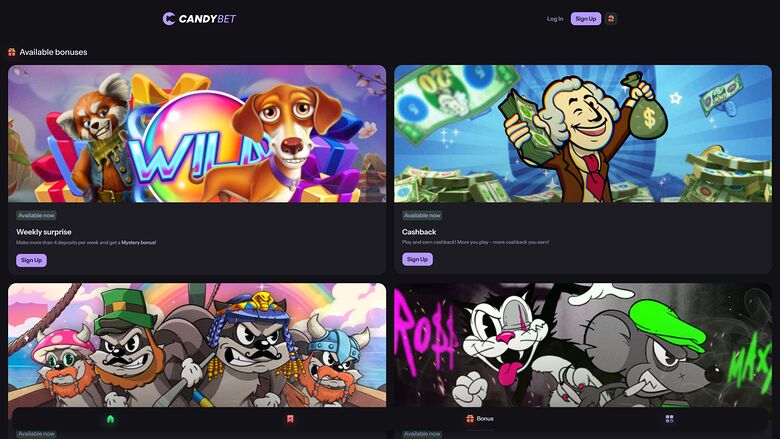 CandyBet Casino Desktop Promotions