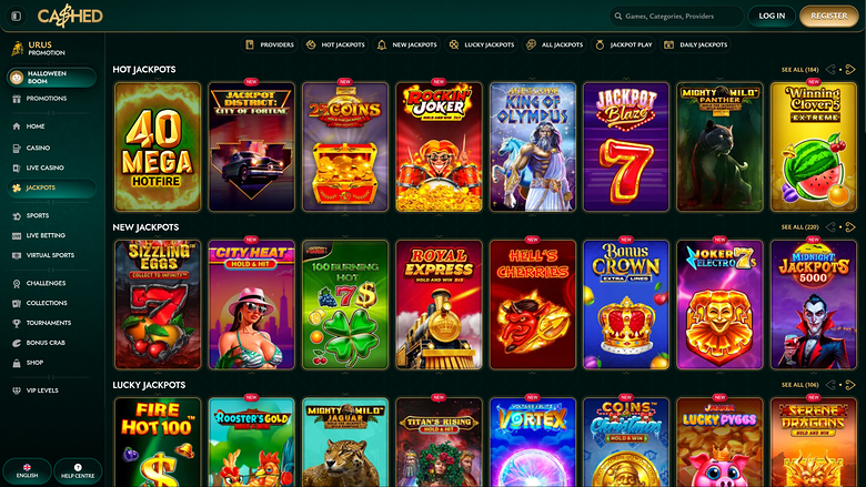 Cashed Casino Desktop Jackpot