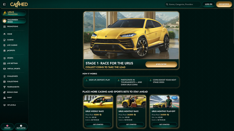 Cashed Casino Desktop Promotions