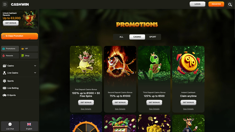 Cashwin Desktop Promotions
