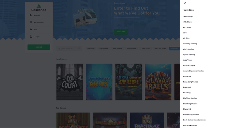 Casilando Casino Game Developers Desktop