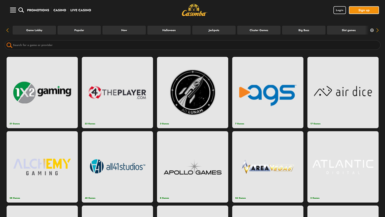 Casimba Casino Desktop Game Developers