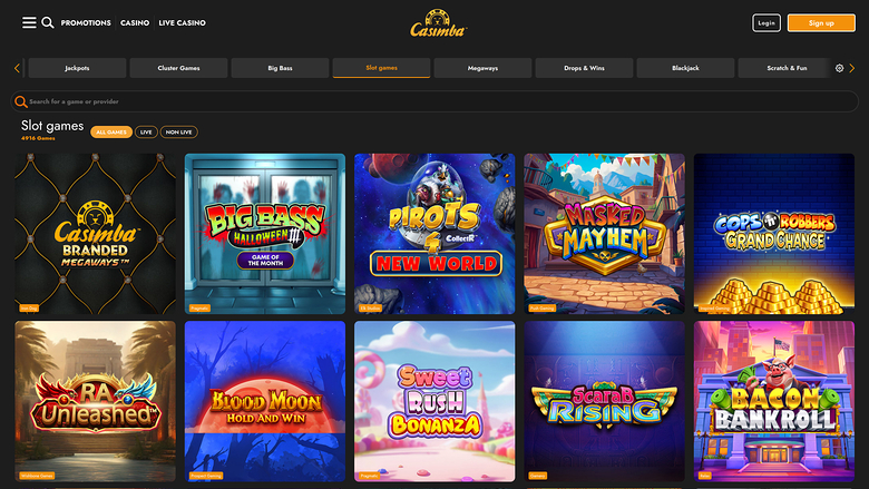 Casimba Casino Desktop Games