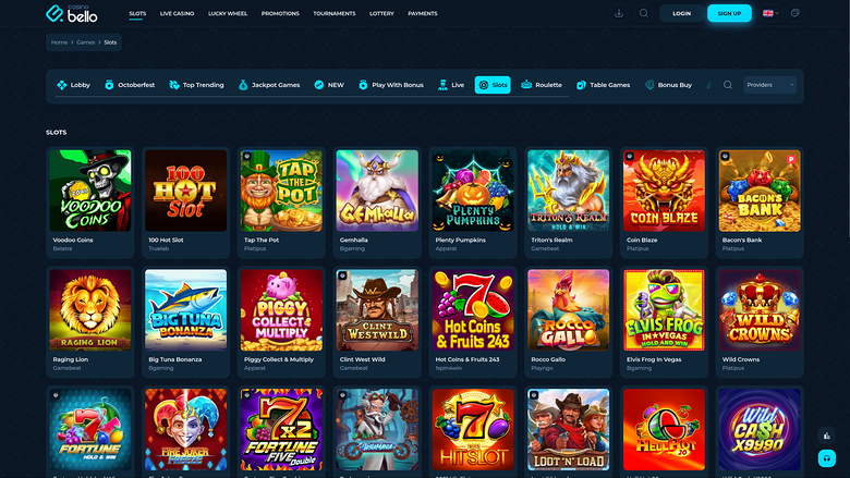 Casino Bello Desktop Games