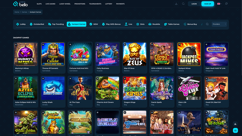 Casino Bello Desktop Jackpot