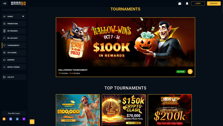 Casino Brango Desktop Tournaments