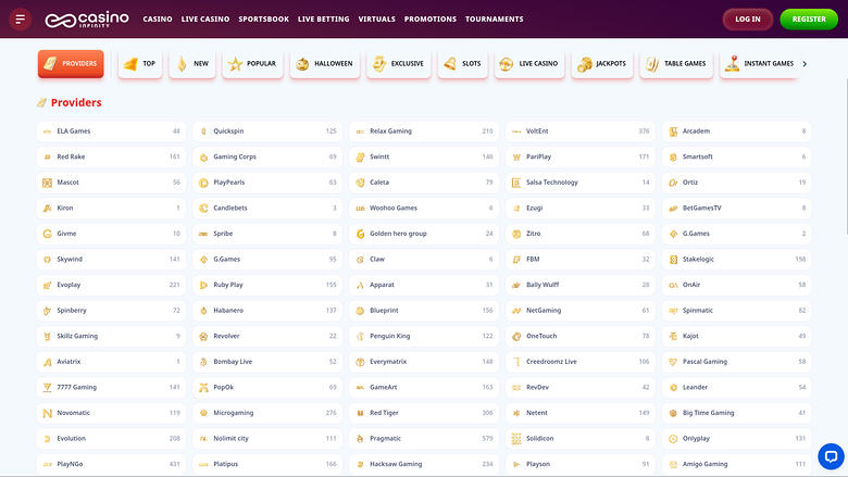 Casino Infinity Desktop Game Developers