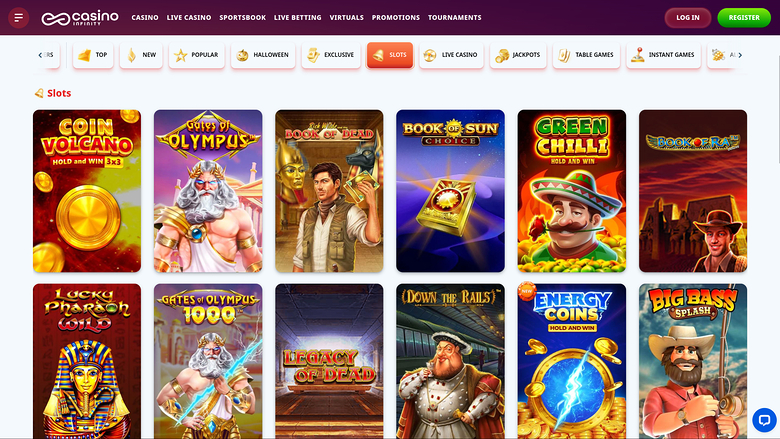 Casino Infinity Desktop Games