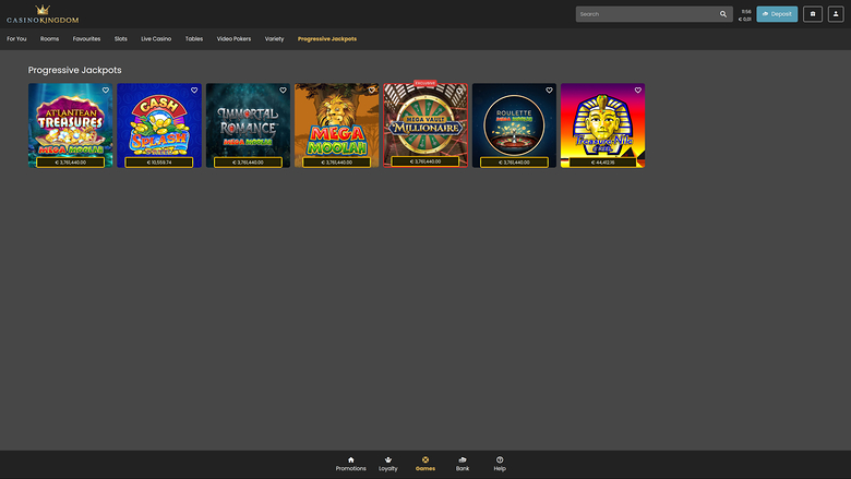 Casino Kingdom Desktop Jackpot