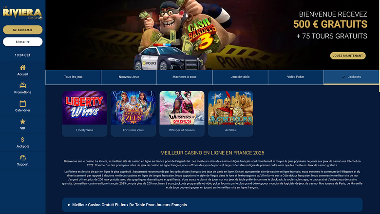 Casino La Riviera Desktop Jackpot