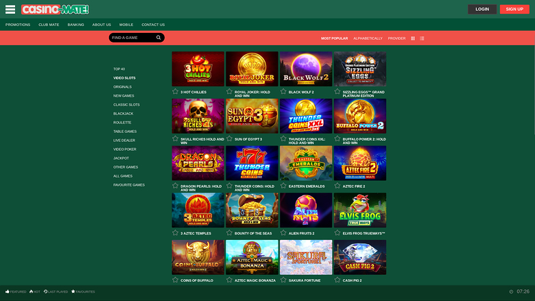 Casino Mate Desktop Games
