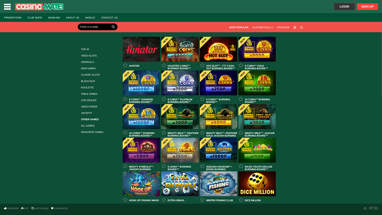 Casino Mate Desktop Other Games
