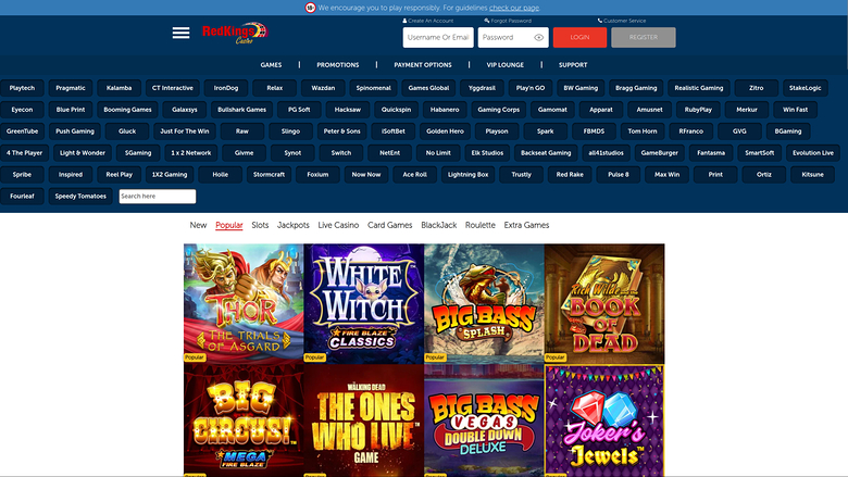 Casino RedKings Desktop Game Developers