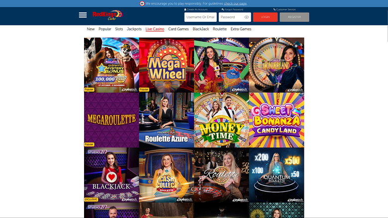 Casino RedKings Desktop Live Dealer
