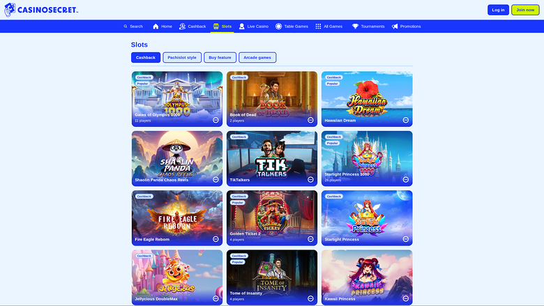 Casino Secret Desktop Games