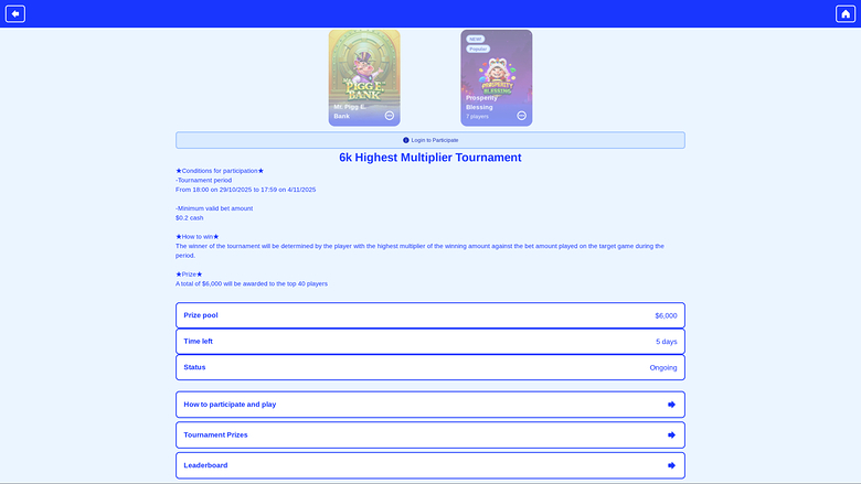 Casino Secret Desktop Tournaments