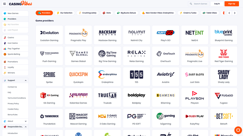 Casino Vibes Desktop Game Developers