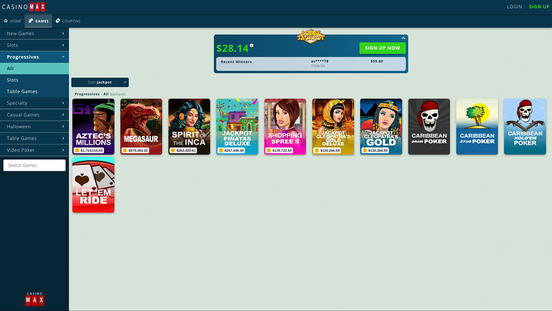 CasinoMax Jackpot Desktop