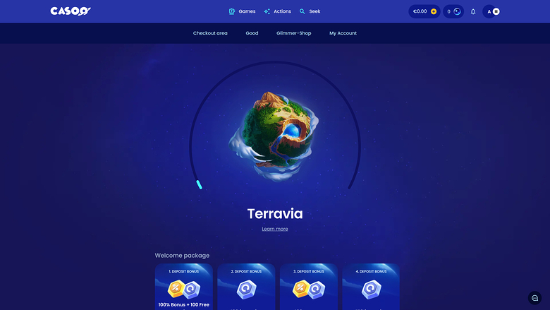 Casoo Casino Desktop Homepage