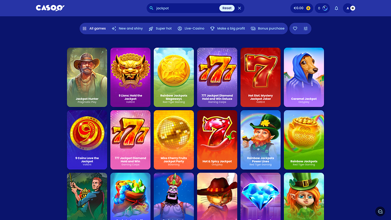 Casoo Casino Desktop Jackpot