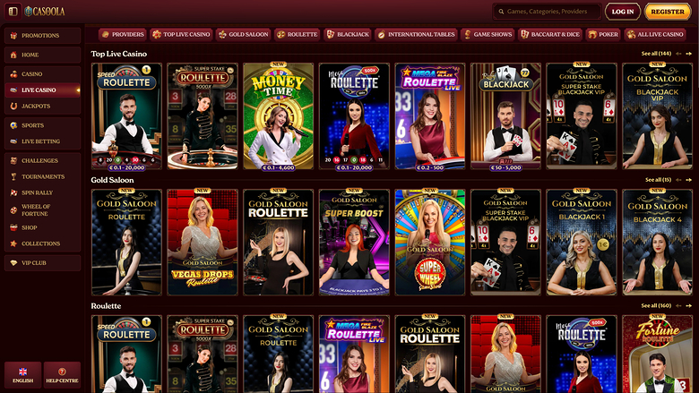 Casoola Casino Live Dealer