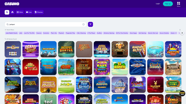 Casumo Casino Jackpot Desktop