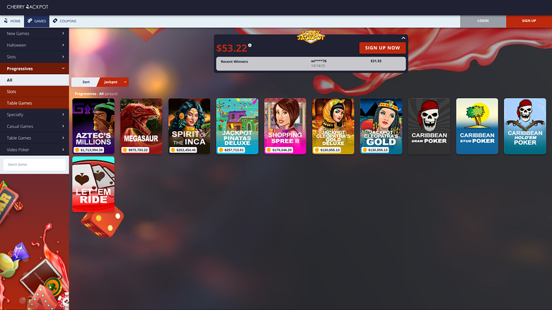 Cherry Jackpot Casino game developers desktop