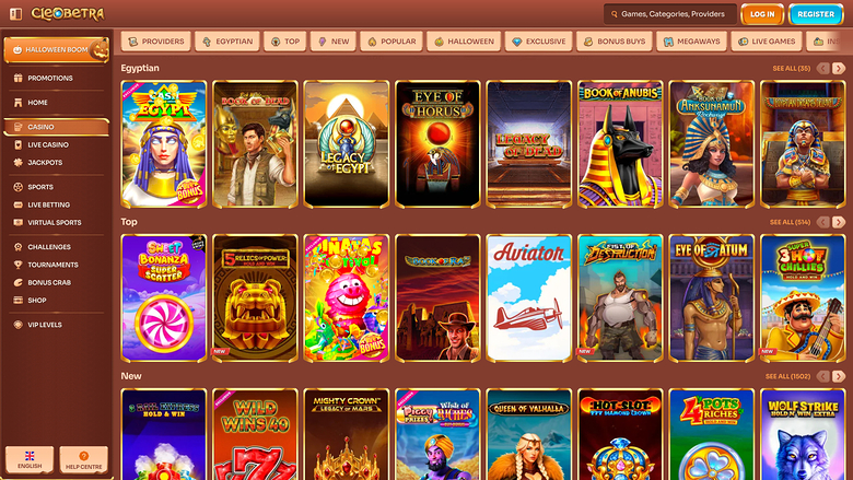 Cleoberta Casino Games Desktop