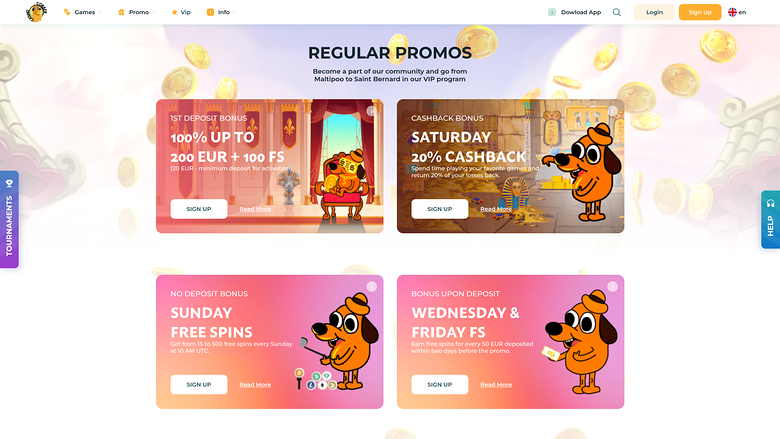 Cobber Casino Desktop Promotions