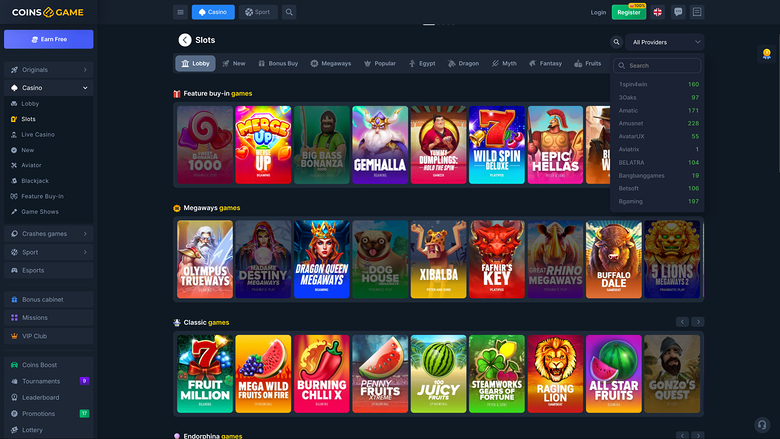 Coins Game Casino Game Developers Desktop