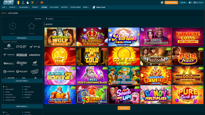 Coldbet Casino Desktop Jackpot