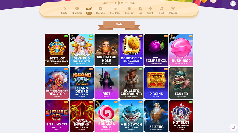 Cookie Casino Games Desktop