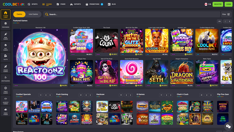 Coolbet Homepage Desktop