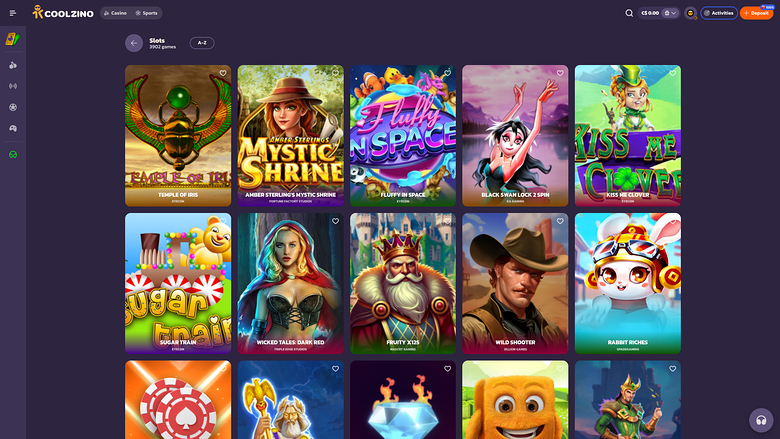 Coolzino Casino Games Desktop