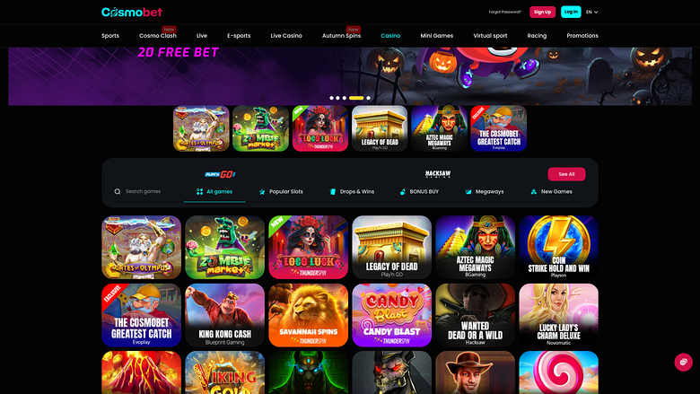 Cosmobet Games Desktop