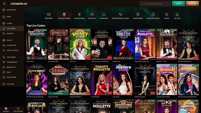 Crownplay Casino Desktop Live Dealer