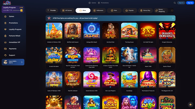 Crusino Casino Games Desktop