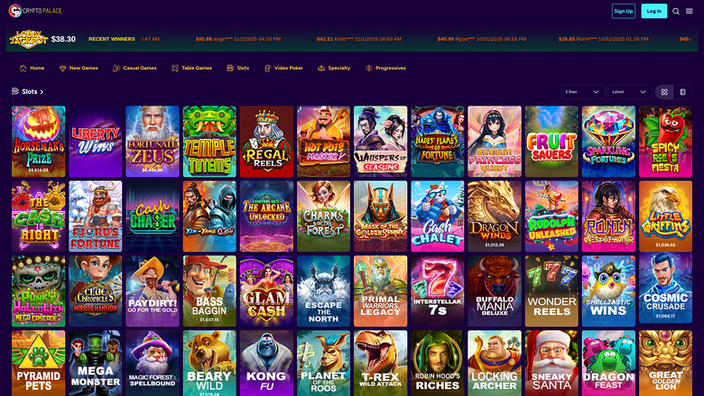 Crypto Palace Casino Games Desktop