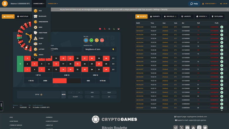 Cryptogames Casino Desktop Games